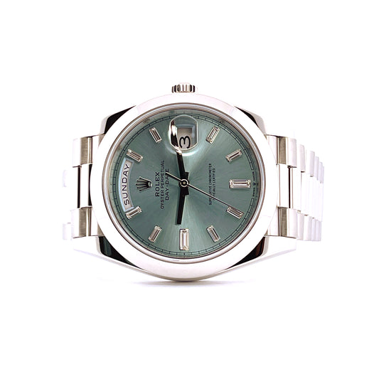 Rolex Day-Date 40 Ice Blue Baguette Dial