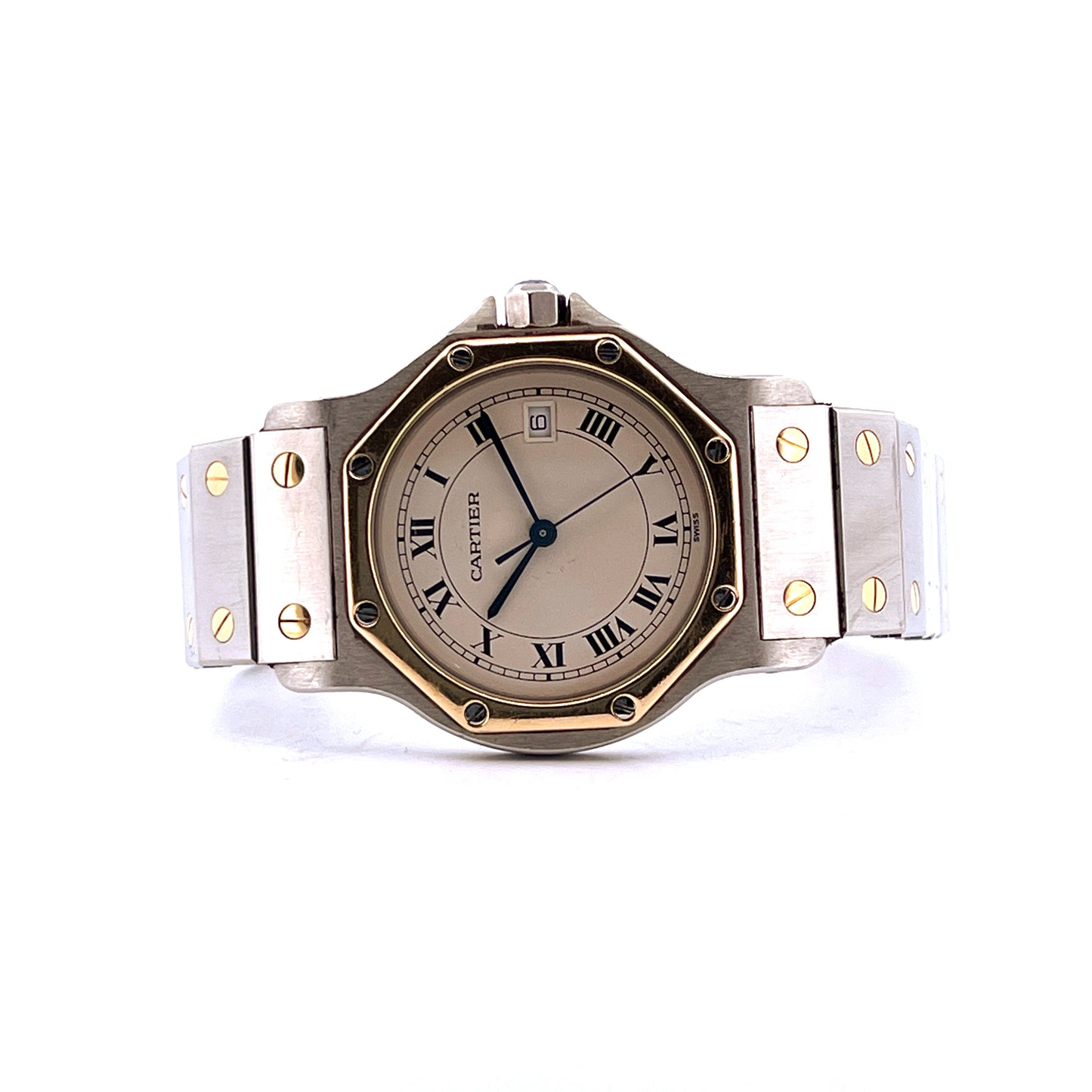 Cartier - Cartier Santos Ronde Steel & Gold - Juwelier Spliedt