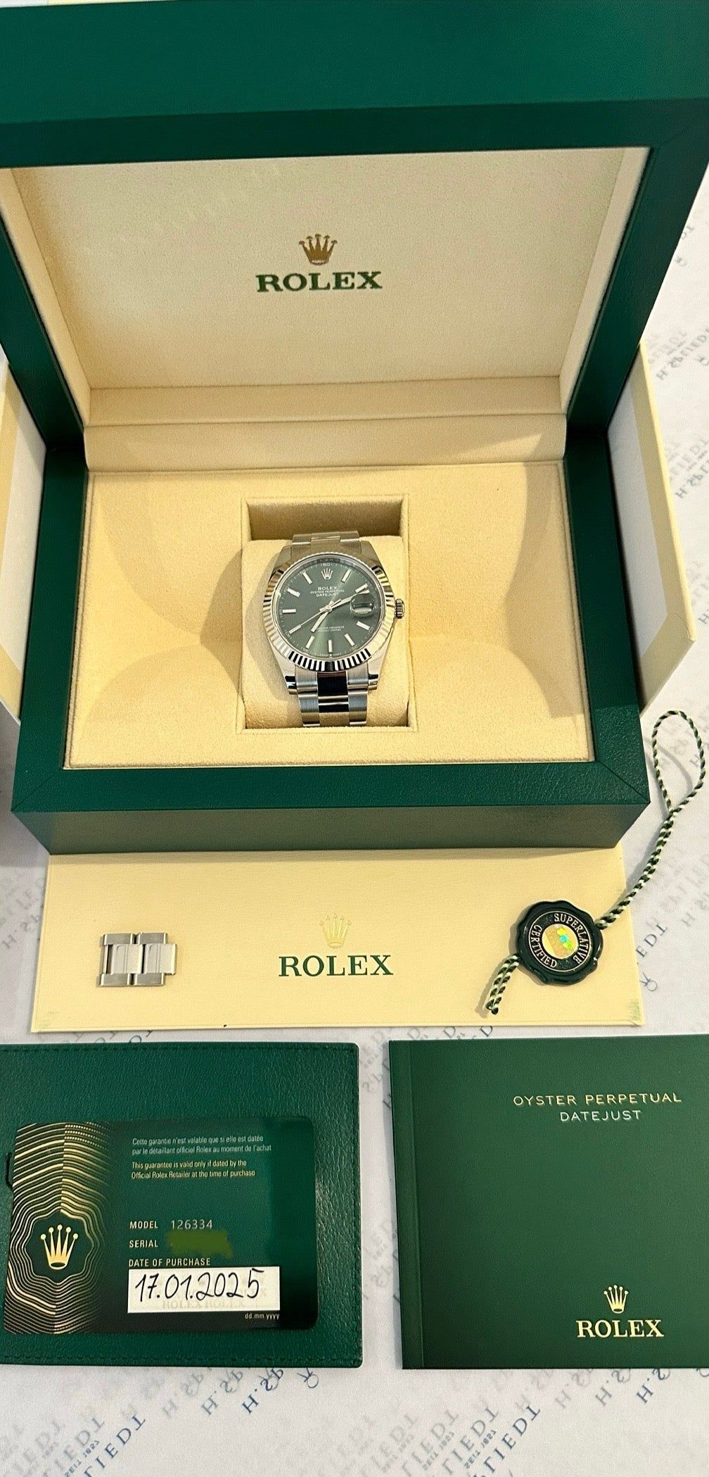 Rolex - Rolex Datejust 41 Green 126334 / UNWORN / 2025 - [product_sku]