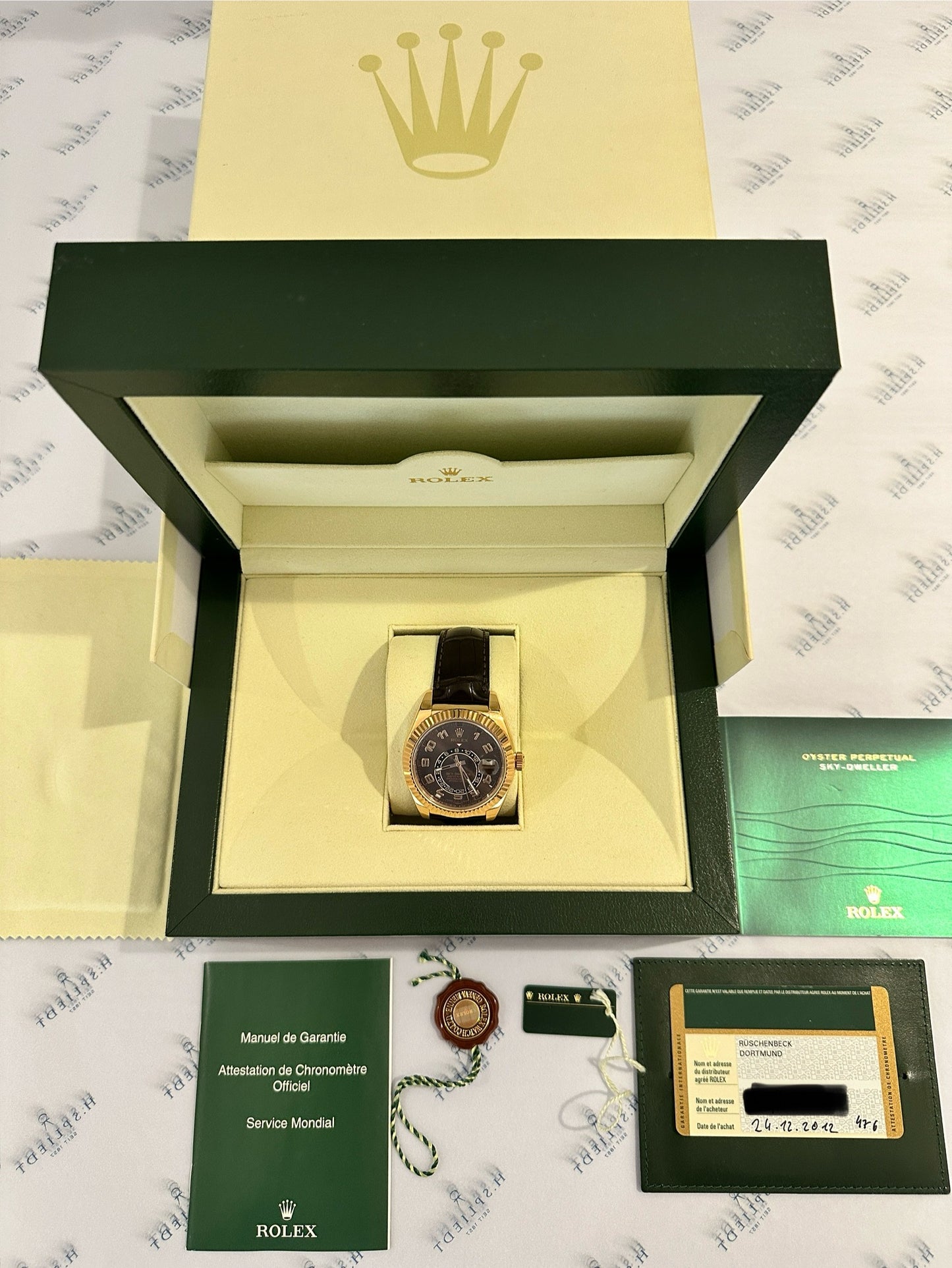 Rolex Sky-Dweller Roségold Brown Arabian