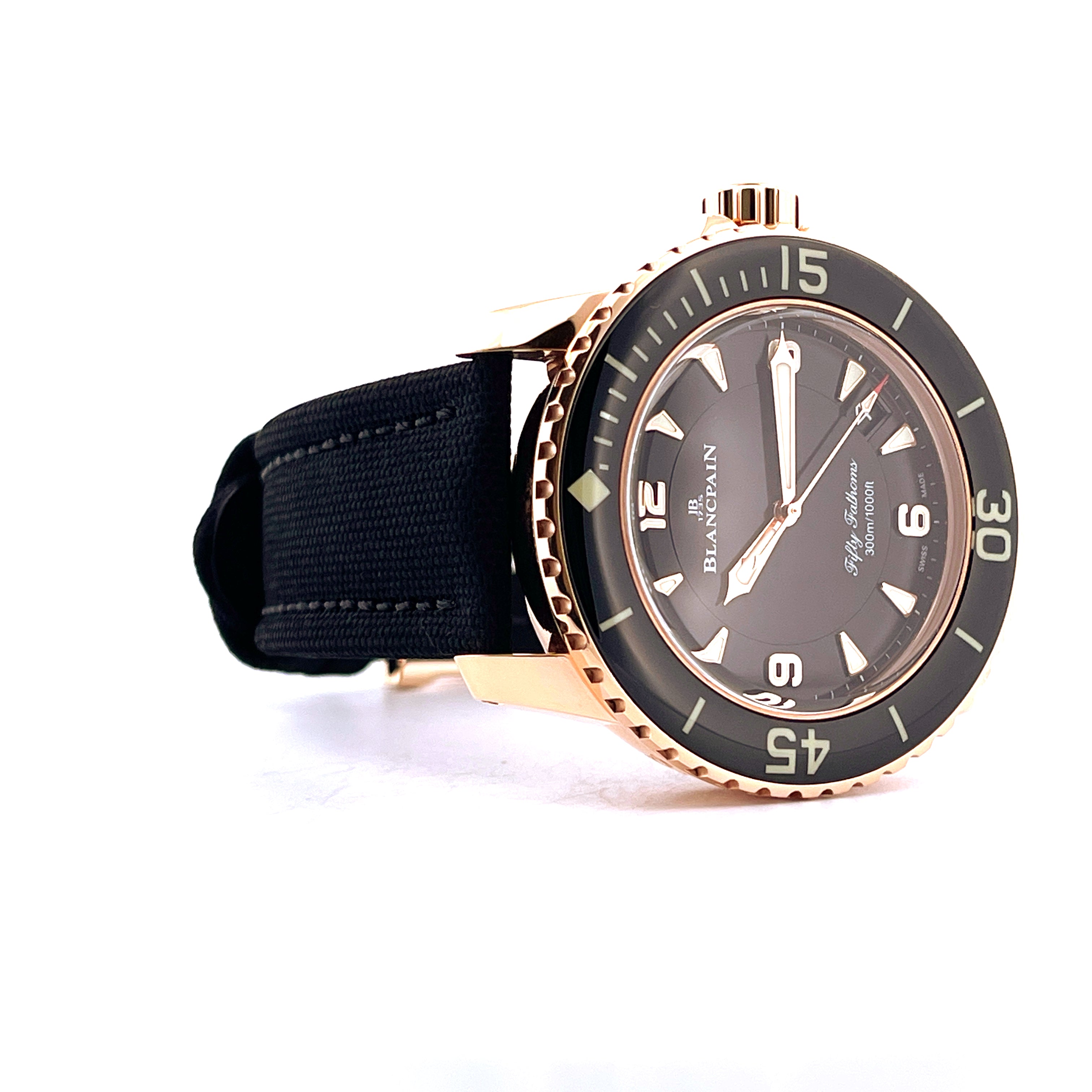 Blancpain fifty fathoms gold online