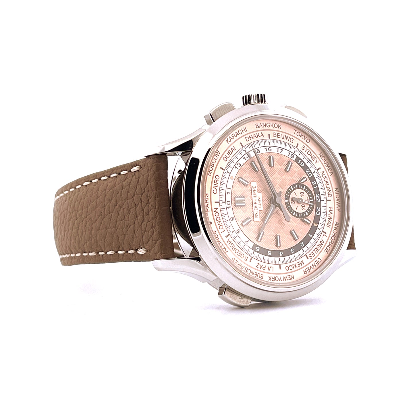 Patek Philippe World Time Chrono Flyback Salmon